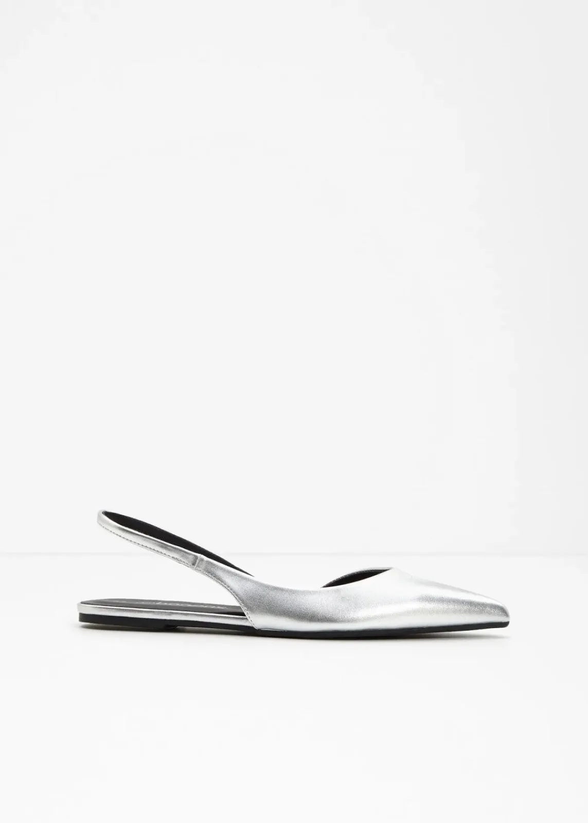 bonprix Sommerschuhe^Spitze Sling-Ballerinas silber