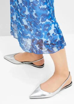 bonprix Sommerschuhe^Spitze Sling-Ballerinas silber
