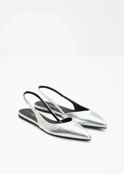 bonprix Sommerschuhe^Spitze Sling-Ballerinas silber