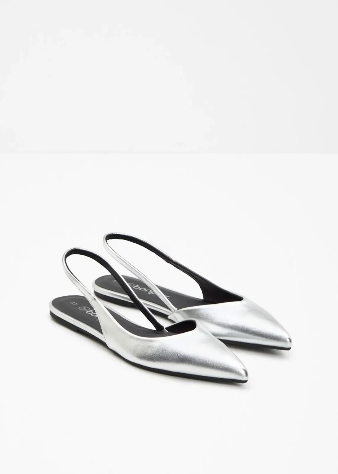 bonprix Sommerschuhe^Spitze Sling-Ballerinas silber