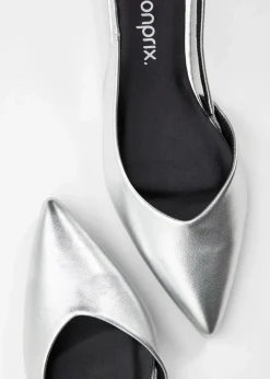 bonprix Sommerschuhe^Spitze Sling-Ballerinas silber