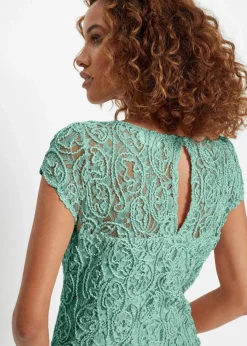 bonprix Blusen & Tuniken|Bekleidung·Jacken & Mäntel^Spitzen-Blusenshirt pastellgrün