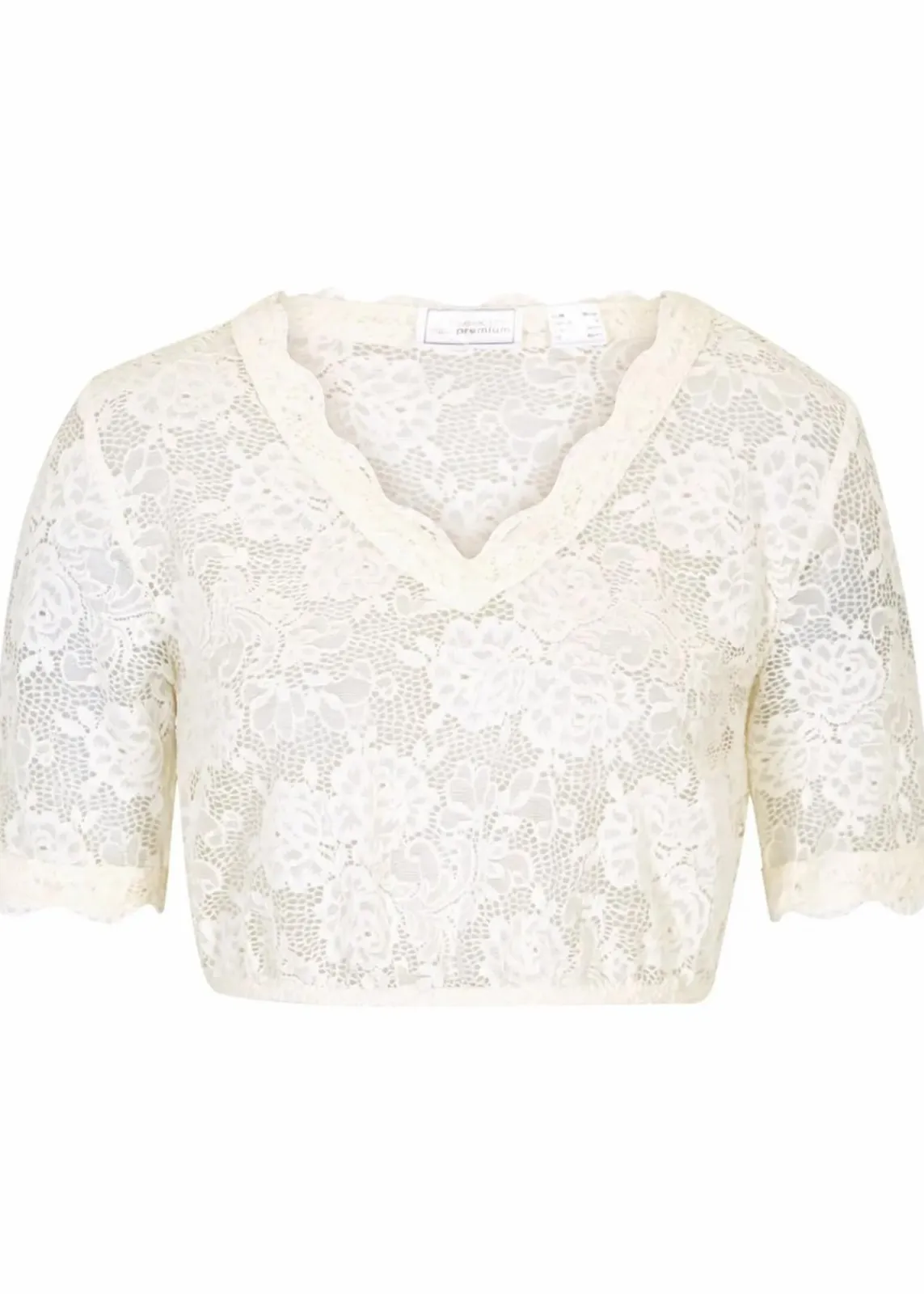 bonprix Bekleidung·Jacken & Mäntel|Blusen & Tuniken^Spitzen-Dirndlbluse wollweiß