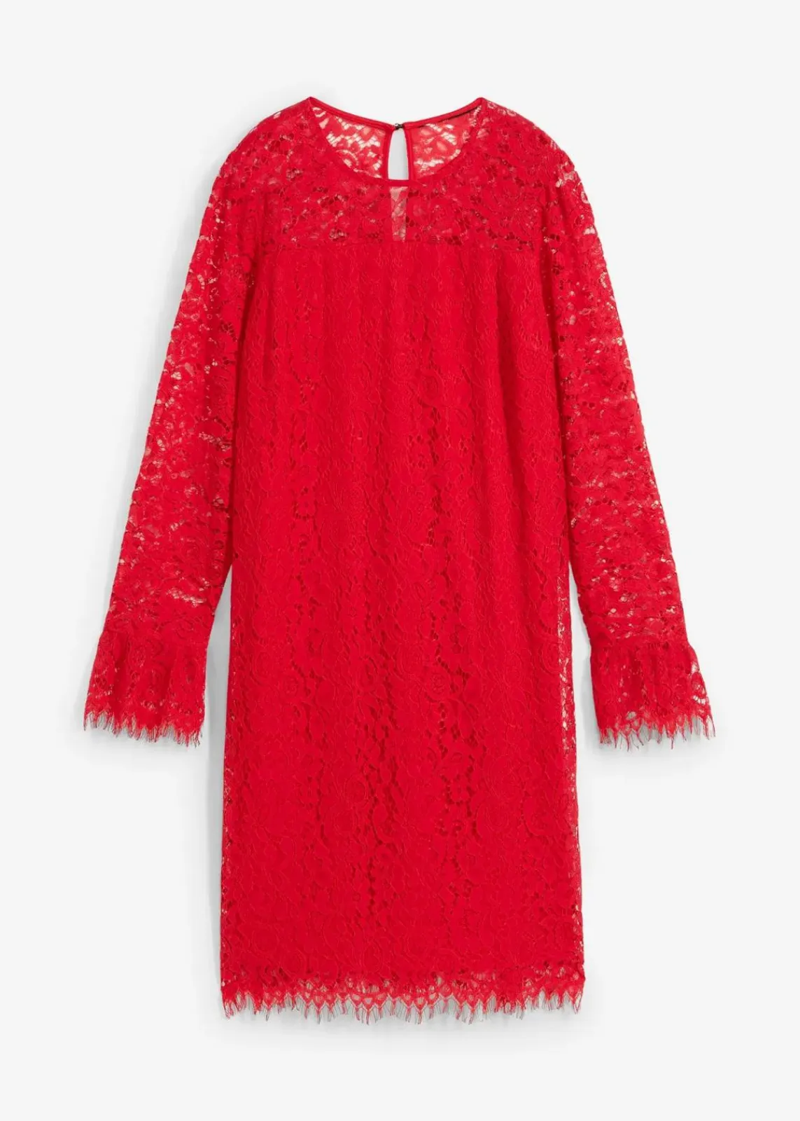 bonprix Bekleidung·Pullover & Strickjacken|Kleider^Spitzenkleid salsarot