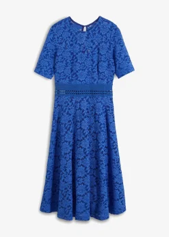 bonprix Bekleidung·Pullover & Strickjacken|Kleider^Spitzenkleid mit Häkeleinsatz blau