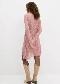 bonprix Kleider^Spitzenkleid mit Zipfelsaum rosenholz