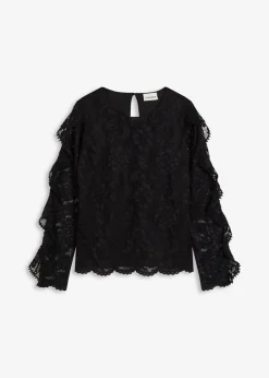 bonprix Shirts & Tops^Spitzen-Shirtbluse schwarz
