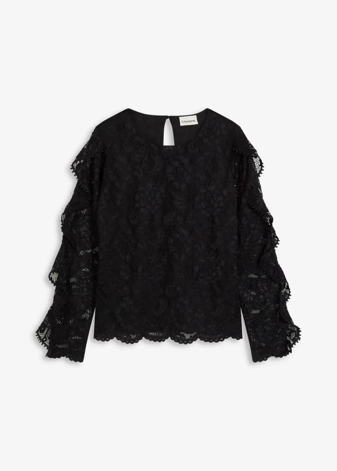 bonprix Shirts & Tops^Spitzen-Shirtbluse schwarz