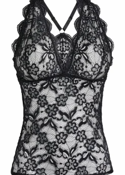 bonprix Dessous|Corsagen & Negligés^Spitzentop schwarz