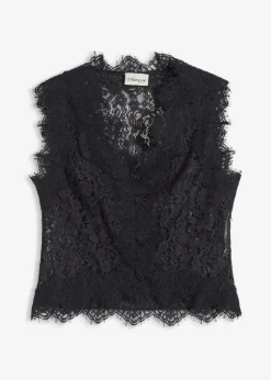 bonprix Bekleidung·Hosen|Jacken & Mäntel^Spitzenweste schwarz