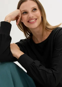 bonprix Bekleidung·Jumpsuits|Bekleidung·Sweat^Sport Thermoshirt, locker geschnitten schwarz