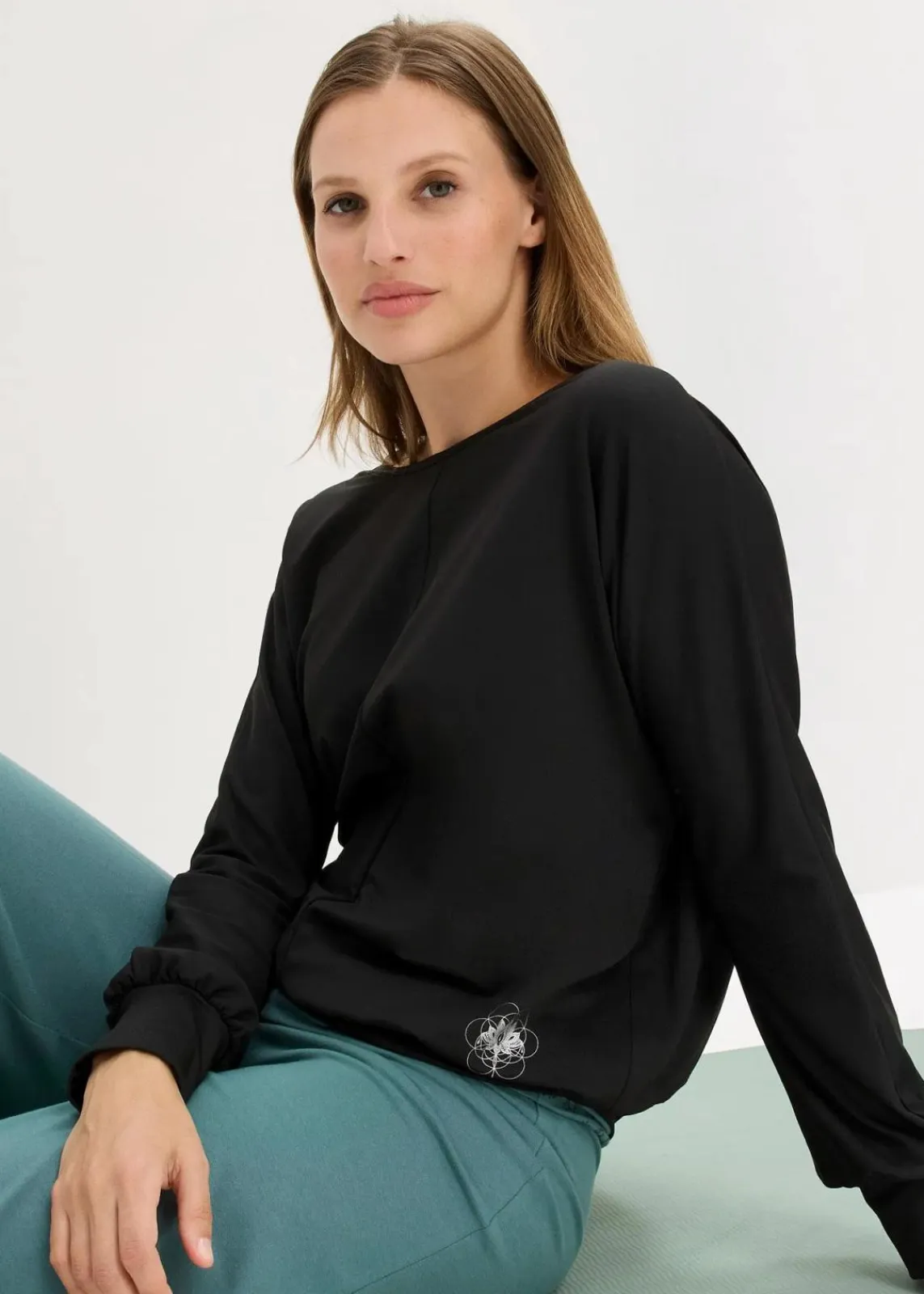 bonprix Bekleidung·Jumpsuits|Bekleidung·Sweat^Sport Thermoshirt, locker geschnitten schwarz