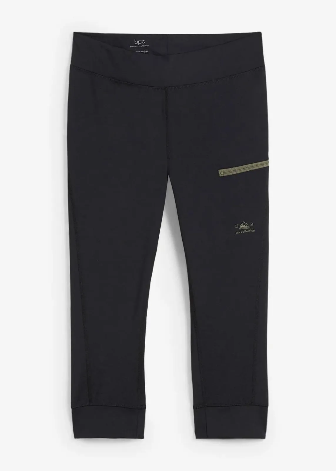 bonprix Bekleidung·Sweat|Bekleidung·Kleider^Sport-Capri-Leggings, schnelltrocknend schwarz