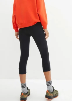 bonprix Bekleidung·Sweat|Bekleidung·Kleider^Sport-Capri-Leggings, schnelltrocknend schwarz