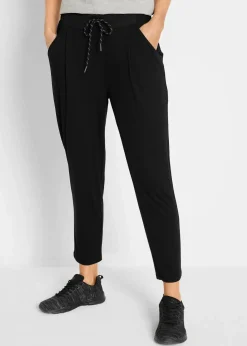 bonprix Bekleidung·Kleider|Hosen^Sporthose aus nachhaltiger Viskose, 7/8-Länge schwarz