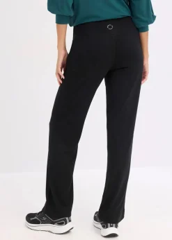 bonprix Bekleidung·Sweat|Bekleidung·Kleider^Sporthose mit Eingriffstaschen, schnelltrocknend schwarz