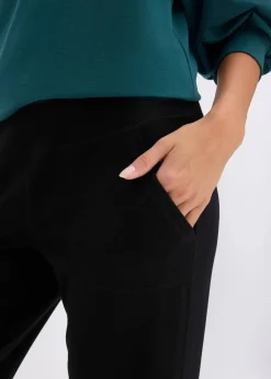 bonprix Bekleidung·Sweat|Bekleidung·Kleider^Sporthose mit Eingriffstaschen, schnelltrocknend schwarz