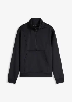 bonprix Bekleidung·Sweat|Nachhaltigere Materialien^Sport-Jacke mit Stehkragen schwarz