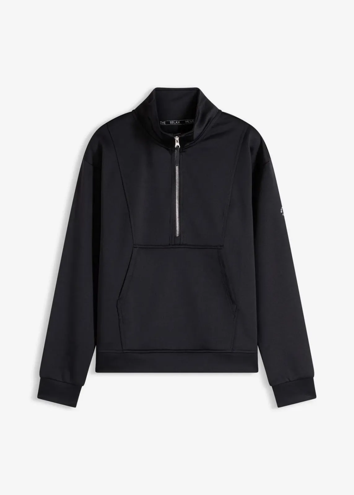 bonprix Bekleidung·Sweat|Nachhaltigere Materialien^Sport-Jacke mit Stehkragen schwarz