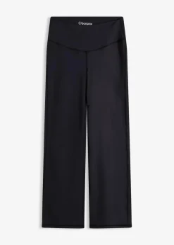 bonprix Bekleidung·Sweat|Bekleidung·Kleider^Sport-Leggings aus stabilem Baumwollgriff und geradem Bein schwarz