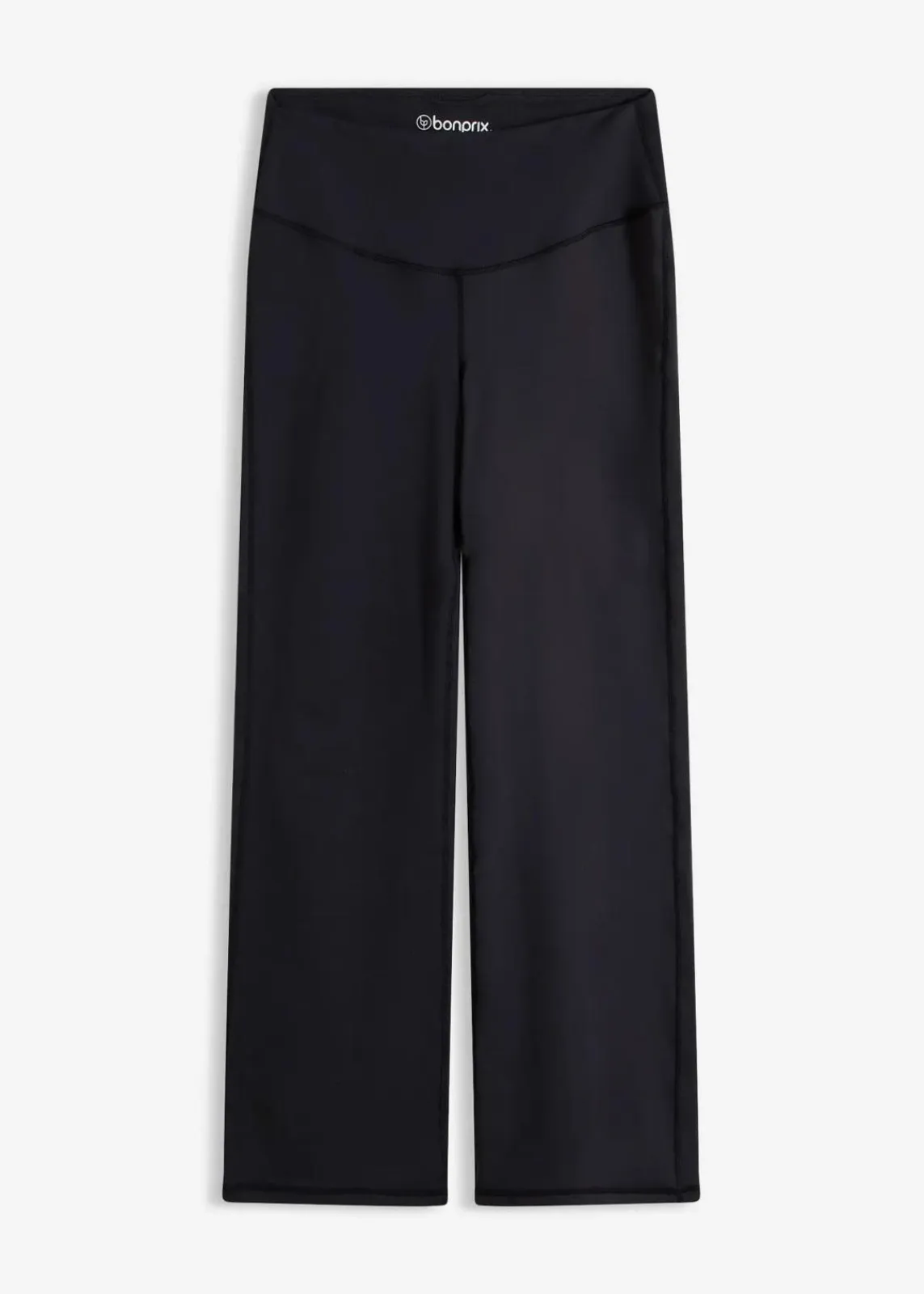 bonprix Bekleidung·Sweat|Bekleidung·Kleider^Sport-Leggings aus stabilem Baumwollgriff und geradem Bein schwarz