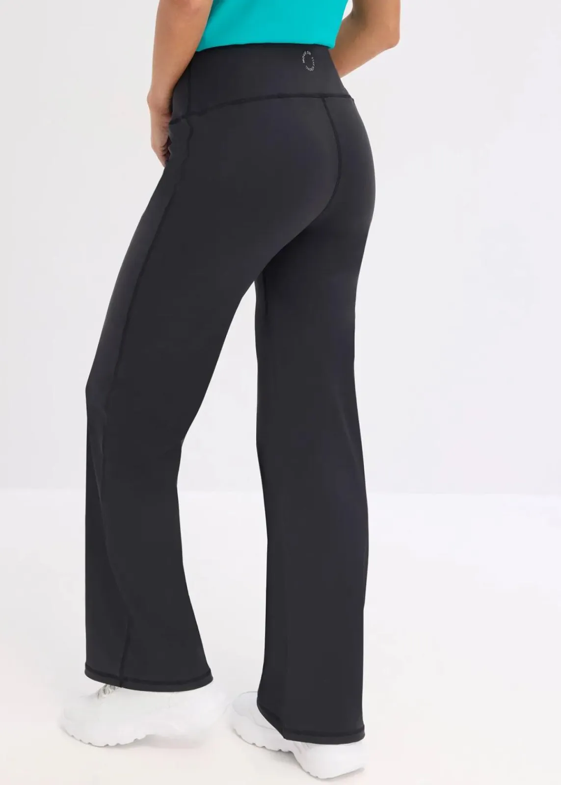 bonprix Bekleidung·Sweat|Bekleidung·Kleider^Sport-Leggings aus stabilem Baumwollgriff und geradem Bein schwarz