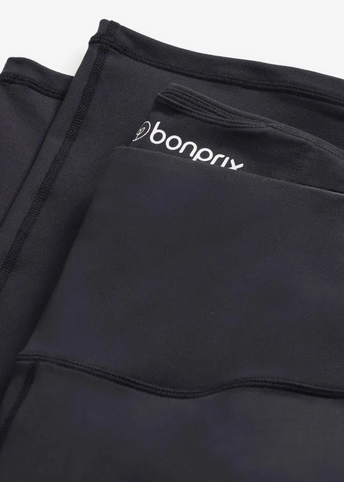 bonprix Bekleidung·Sweat|Bekleidung·Kleider^Sport-Leggings aus stabilem Baumwollgriff und geradem Bein schwarz