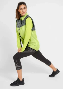 bonprix Bekleidung·Sweat|Bekleidung·Kleider^Sport-Leggings mit Tasche, 3/4-Länge schwarz graphisch bedruckt