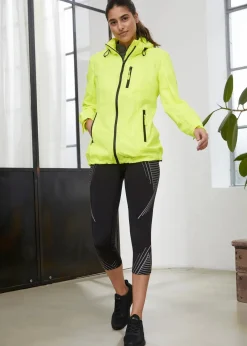 bonprix Bekleidung·Sweat|Bekleidung·Kleider^Sport-Leggings mit Tasche, 3/4-Länge schwarz graphisch bedruckt
