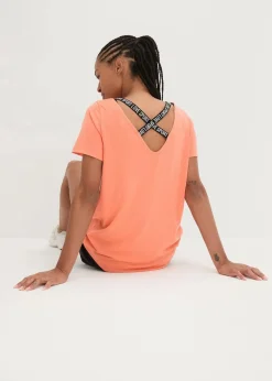 bonprix Shirts & Tops|Sportbekleidung^Sport-Longshirt mit Rückenausschnitt lachs