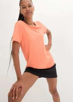 bonprix Shirts & Tops|Sportbekleidung^Sport-Longshirt mit Rückenausschnitt lachs