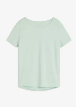 bonprix Shirts & Tops|Sportbekleidung^Sport-Longshirt mit Rückenausschnitt hellschilf