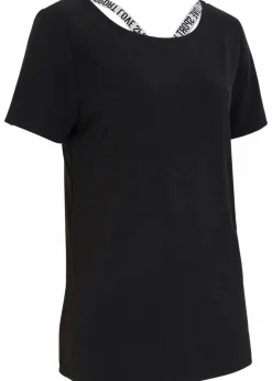 bonprix Bekleidung·Sweat|Nachhaltigere Materialien^Sport-Longshirt mit Rückenausschnitt schwarz