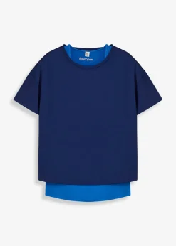 bonprix Bekleidung·Sweat|Sportbekleidung^Sport-Shirt marineblau/horizontblau