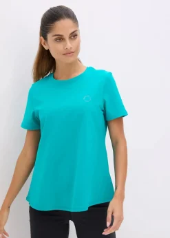 bonprix Bekleidung·Sweat|Nachhaltigere Materialien^Sport-Shirt aus stabilem Baumwollgriff smaragd