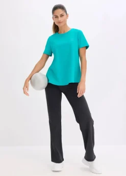 bonprix Bekleidung·Sweat|Nachhaltigere Materialien^Sport-Shirt aus stabilem Baumwollgriff smaragd