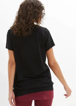 bonprix Bekleidung·Sweat|Nachhaltigere Materialien^Sport-Shirt, Loose Fit schwarz bedruckt