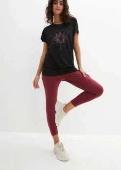 bonprix Bekleidung·Sweat|Nachhaltigere Materialien^Sport-Shirt, Loose Fit schwarz bedruckt
