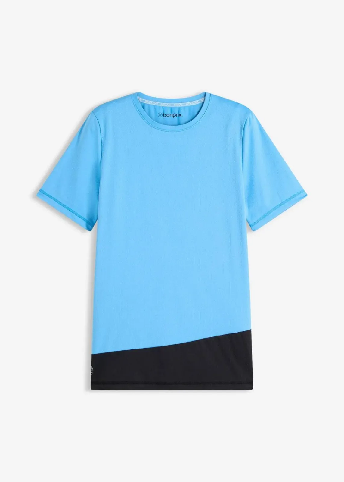 bonprix Shirts & Tops|Sportbekleidung^Sport-Shirt mit Strukturoptik brilliantblau/schwarz