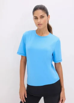 bonprix Shirts & Tops|Sportbekleidung^Sport-Shirt mit Strukturoptik brilliantblau/schwarz