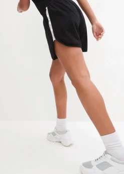 bonprix Bekleidung·Outdoorbekleidung|Bekleidung·Kleider^Sport-Shorts mit Kontraststreifen schwarz