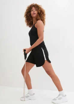 bonprix Bekleidung·Outdoorbekleidung|Bekleidung·Kleider^Sport-Shorts mit Kontraststreifen schwarz