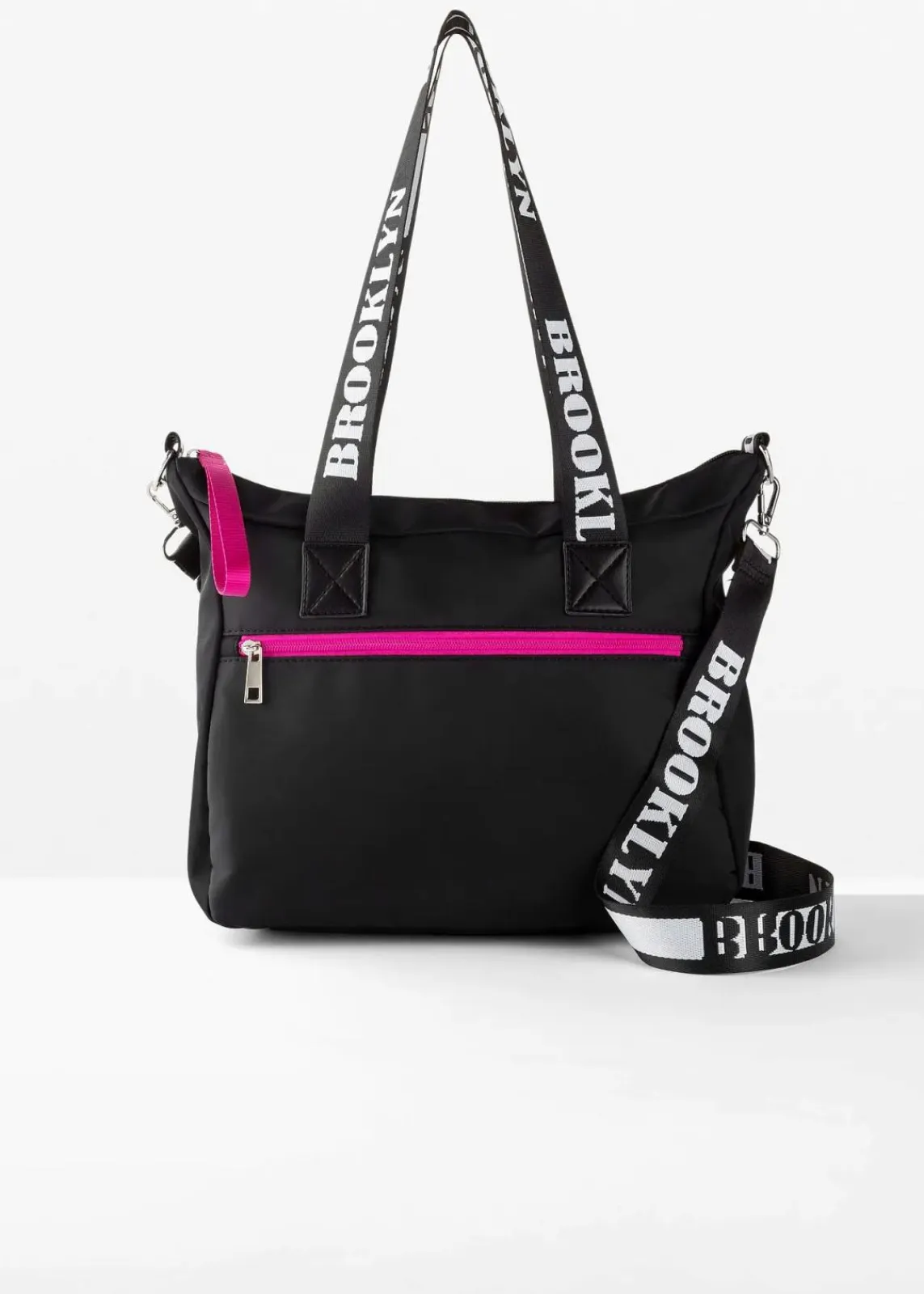 bonprix Taschen^Sporttasche mit Kontrastdetails schwarz