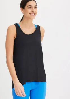 bonprix Shirts & Tops|Sportbekleidung^Sport-Top mit Racerback, schnelltrocknend schwarz