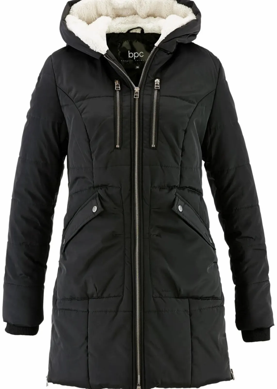 bonprix Bekleidung·Hosen|Jacken & Mäntel^Steppjacke schwarz