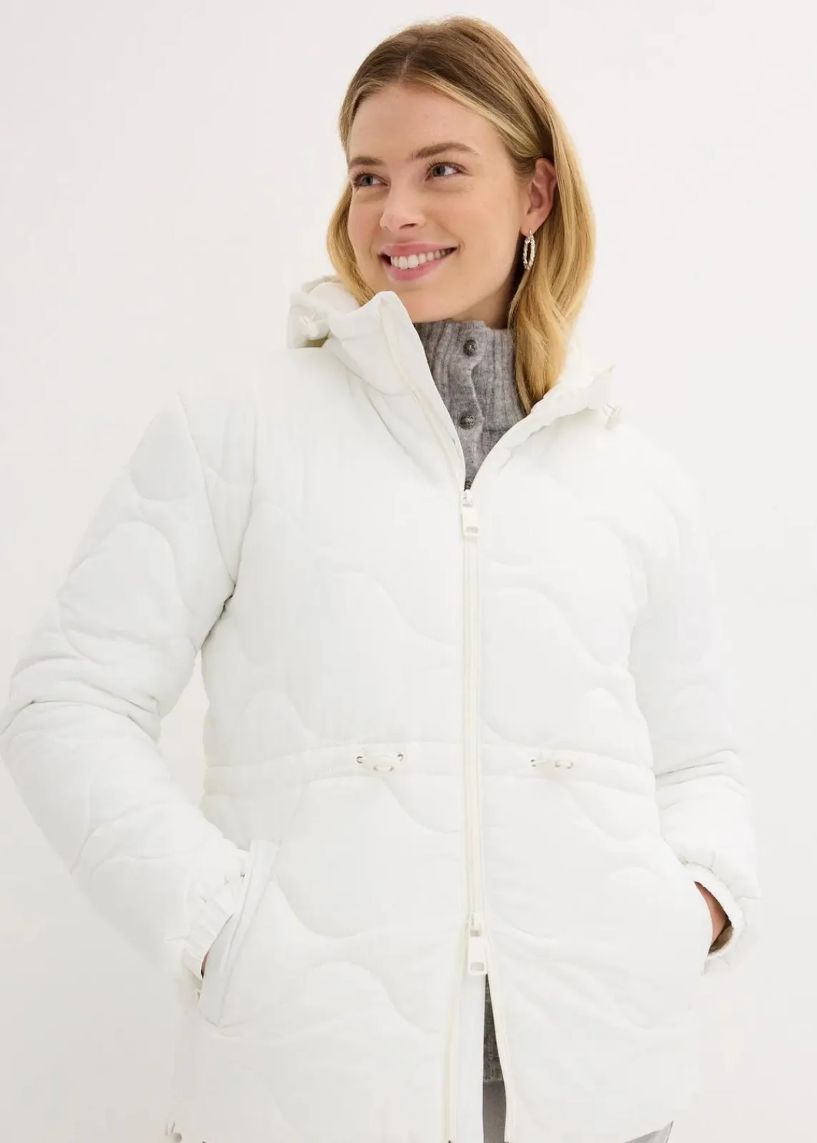 bonprix Jacken & Mäntel|Nachhaltigere Materialien^Steppjacke wollweiß
