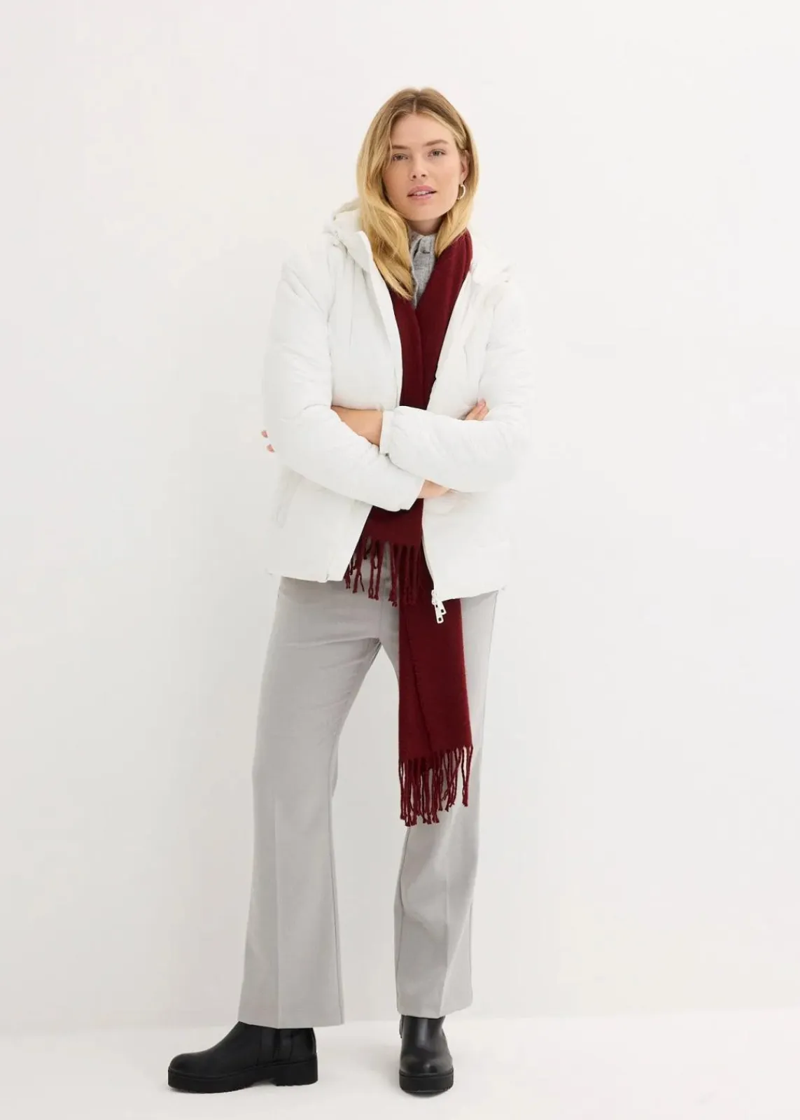 bonprix Jacken & Mäntel|Nachhaltigere Materialien^Steppjacke wollweiß