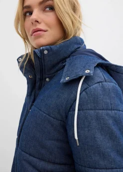 bonprix Jacken & Mäntel|Bekleidung·Hosen^Steppjacke aus Denim dunkelblau denim