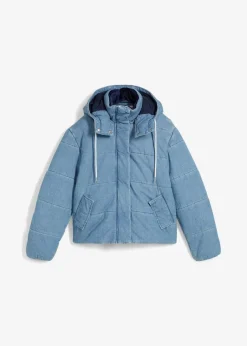 bonprix Bekleidung·Hosen|Jacken & Mäntel^Steppjacke aus Denim eisblau denim