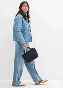 bonprix Bekleidung·Hosen|Jacken & Mäntel^Steppjacke aus Denim eisblau denim